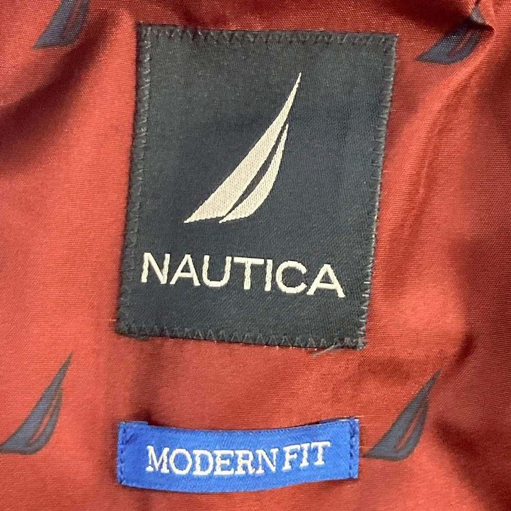 Nautica Blazer Mens 44S Red Linen Jensen Modern Fit Active Stretch NEW